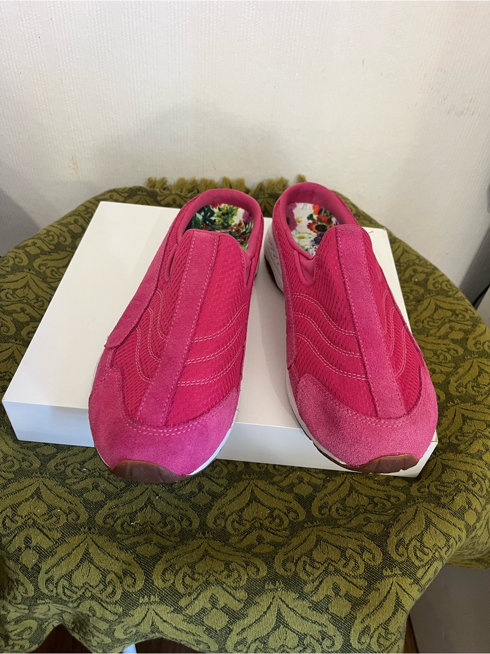 Easy Spirit Women’s Slip-On Sneakers in Fuchsia